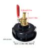 IBC S60*6 Rainwater Bucket Water Tank Adapter Internal Thread 1/2'' Copper Valve External Thread 1/2'' Water pipe joint valve