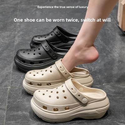 Ciabatte Estive da Grotta Sirena con Aumento di Altezza, Suola Spessa con Aumento di Altezza da Donna Antiscivolo per Esterno Versione Coreana Scarpe da Spiaggia Ultra Morbide