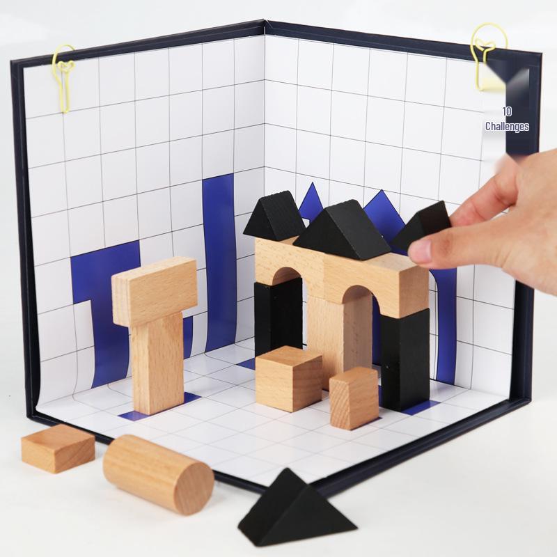 3D Space City Building Blocks Set: Geometric Shapes for Teaching Spatial Thinking