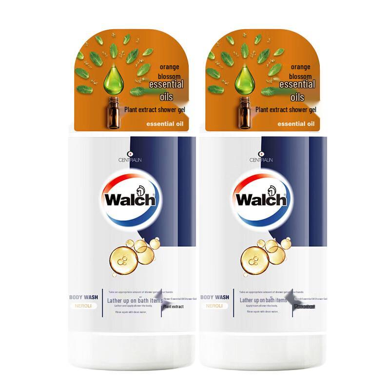 Walch Orange Blossom Essential Oil Moisturizing & Antibacterial Shower Gel (2x600ml Twin Pack)