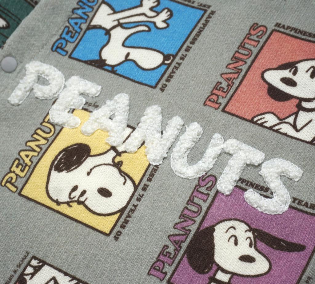 Takihyo Snoopy 75th Anniversary Art Front Baby Size 215151619 Coverall, Opening, Clothes, Charcoal, 70,