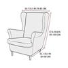 Jacquard Wing Chair Cover Stretch High Sloping Armchair Covers Nordic Elastic Single Sofa Slipcovers With Seat Cushion Covers