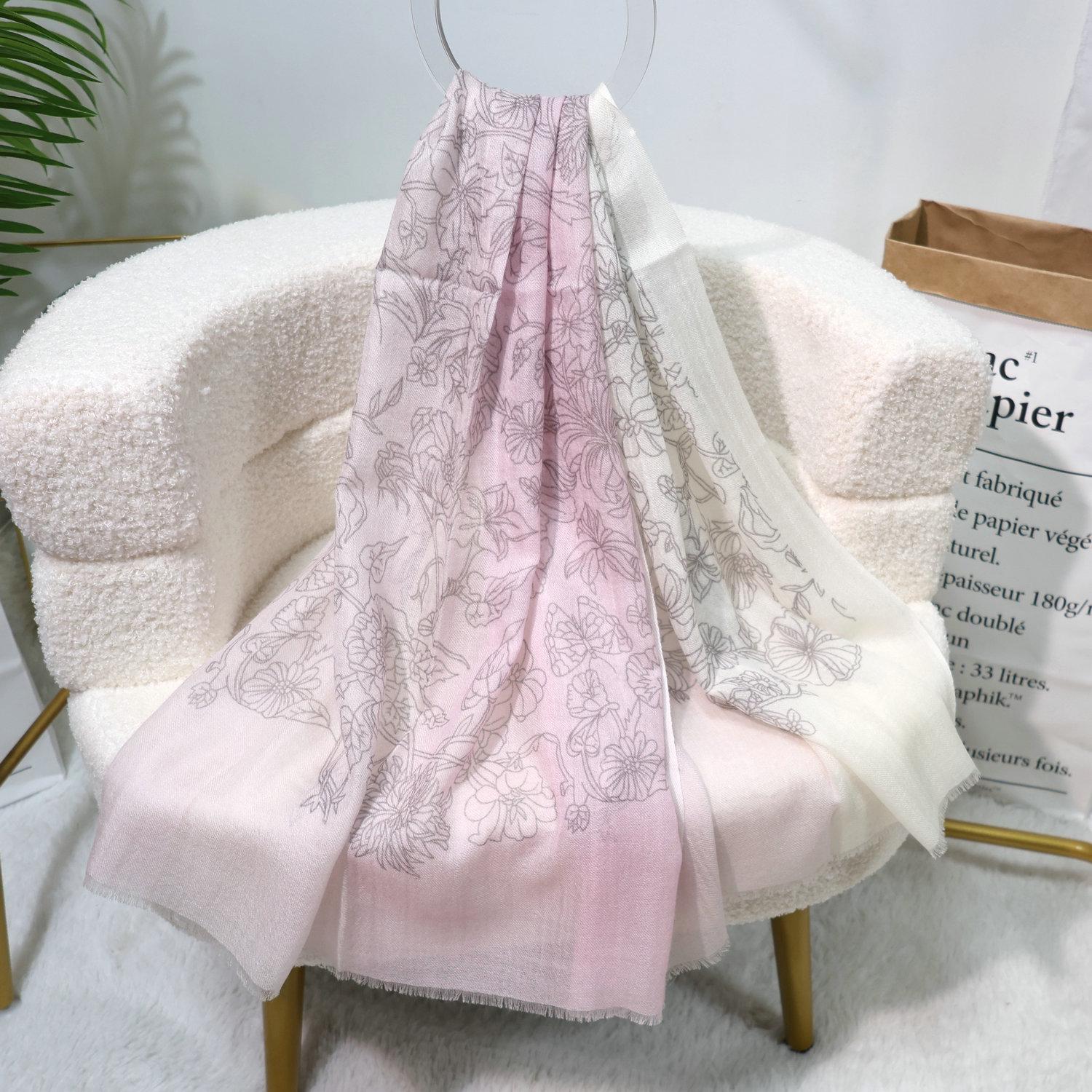 

Женский кашемировый шарф премиум-класса с принтом - Теплый, легкий бархатный снуд-шаль для поездок на работу Above 175cm