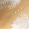 14K Gold Plated Brass Body Chain Women Sexy Layered Belly Waist Chain Summer Beach Crystal Beads Jewelry
