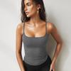 GMXIA Colored Knitted Spice Girl Camisole Base Women with Stylish Slim Cropped Top for Summer