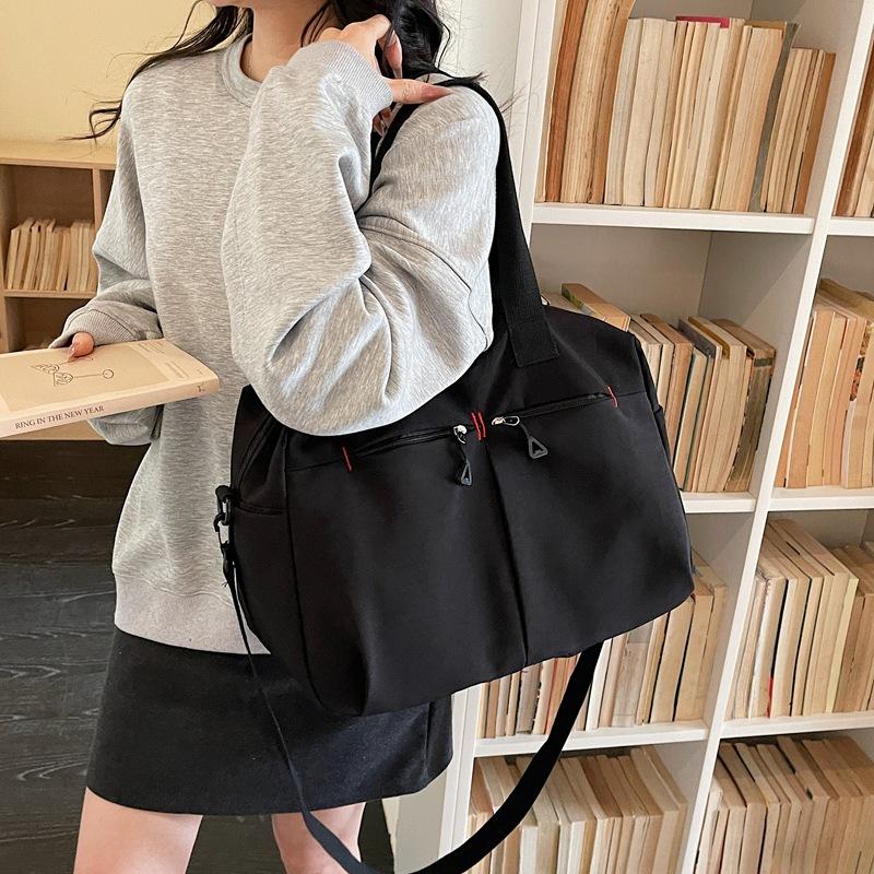 Large Capacity Fitness Bag Multi-Pocket Commuter Shoulder Crossbody Bag Short Travel Duffel Bag
