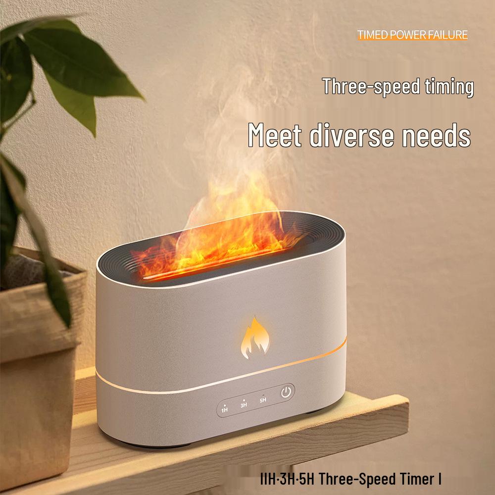 USB Mini Cross-Border Aroma Diffuser & Silent Humidifier for Office or Bedroom with Desktop Flame Design