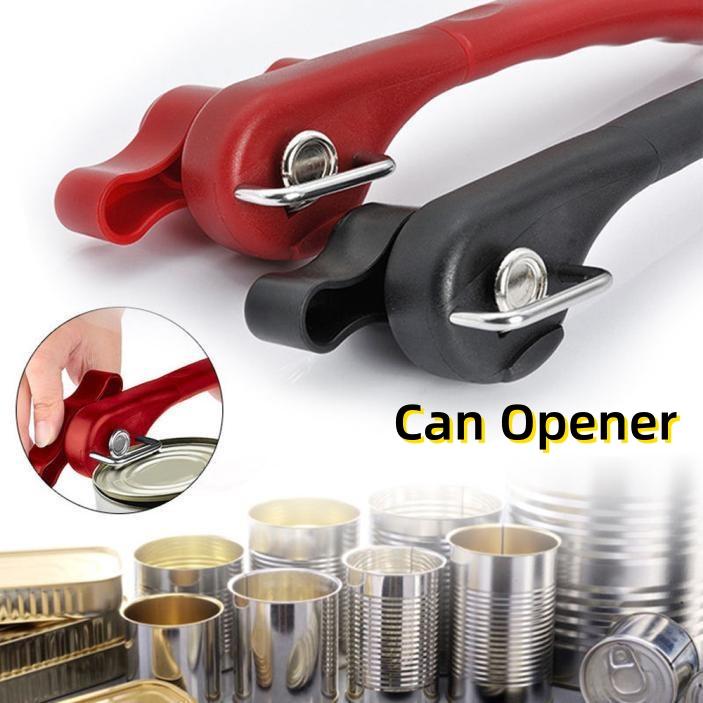 Plastic Professional Kitchen Tool Safety Hand-actuated Can Opener Side Cut Easy Grip Manual Opener Knife for Cans Lid