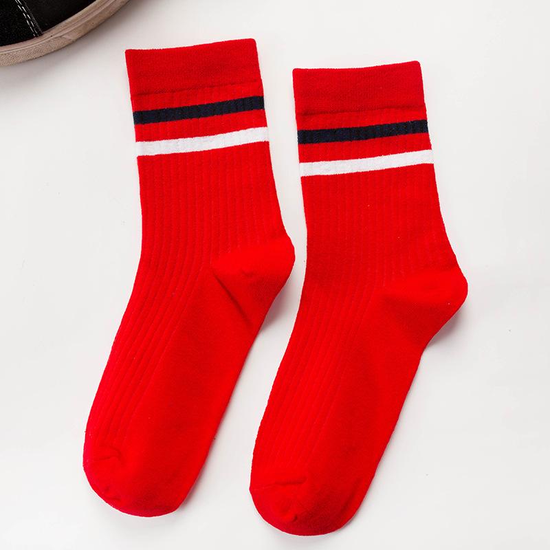 DOIAESKV Bomull Herrstrumpor Mode Nya Casual Andningsbara Aktiva Strumpor Hög Kvalitet Herr Enfärgade Långa Strumpor EU 39-44