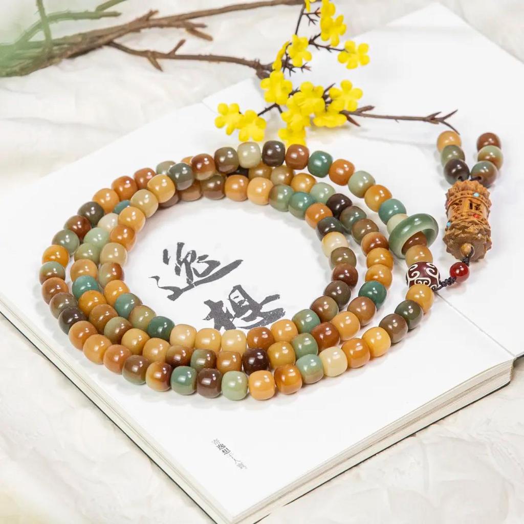 Bodhi Seed 108 Beads Buddhist Rosary Necklace for Men and Women