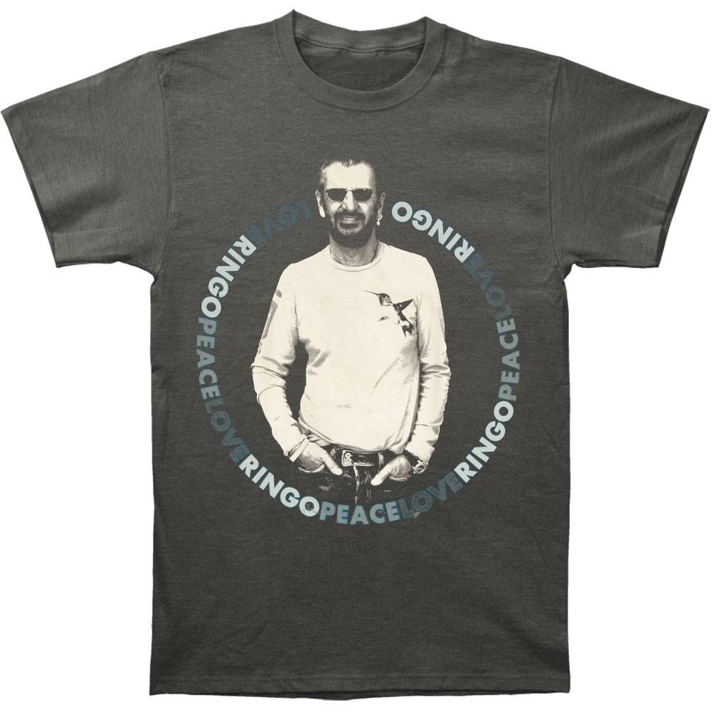 

Men s Ringo Starr Ringo Starr Peace Love Circle Tour T-Shirt Mens Womens Tees Top Black 3XL