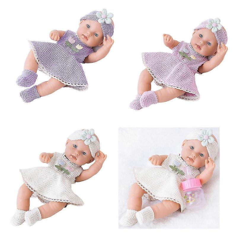 30cm/12in Washable Cuddle Doll Soft Body Caucasian Reborns Toy for Infant Child Girl Pretend Toy Best Companies Gift Apricot