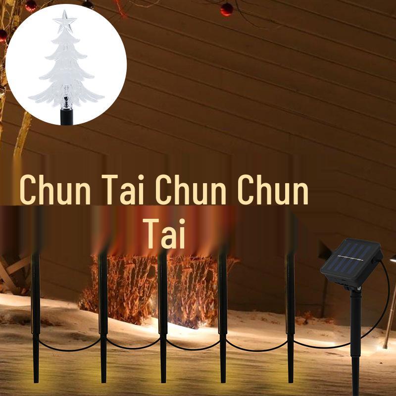 Solar-Powered LED Christmas Star & Snowflake Garden Lights