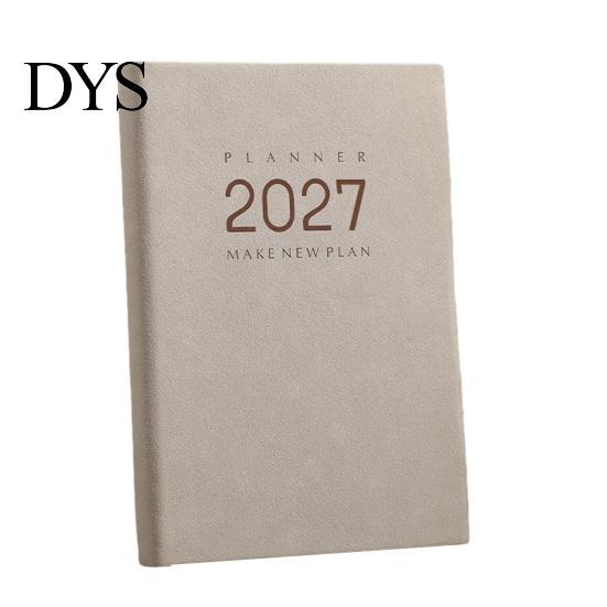 2027 Daily Planner Monthly Agenda, Vintage Sheepskin Texture Cover, Thick Paper Journal Notebook Book for Business Office And Personal Academic Task