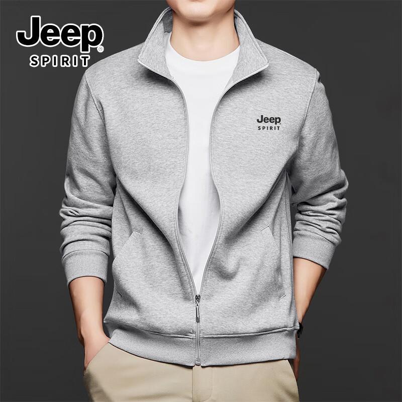 JEEP SPIRIT Men's Stand-Collar Sport Casual Jacket