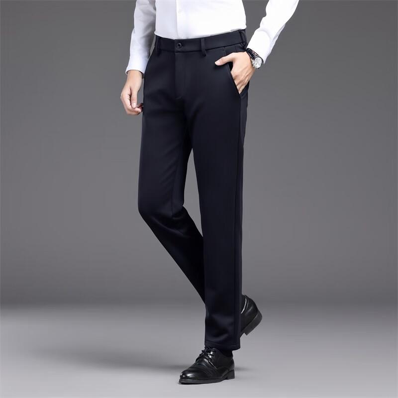 Yiliteng Men's Casual Wrinkle-Resistant Straight-Fit Pants YTMMC6005