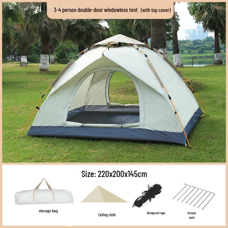 Yuzhan Automatic Pop-Up Camping Tent 3-4 Person, 220x200x145cm