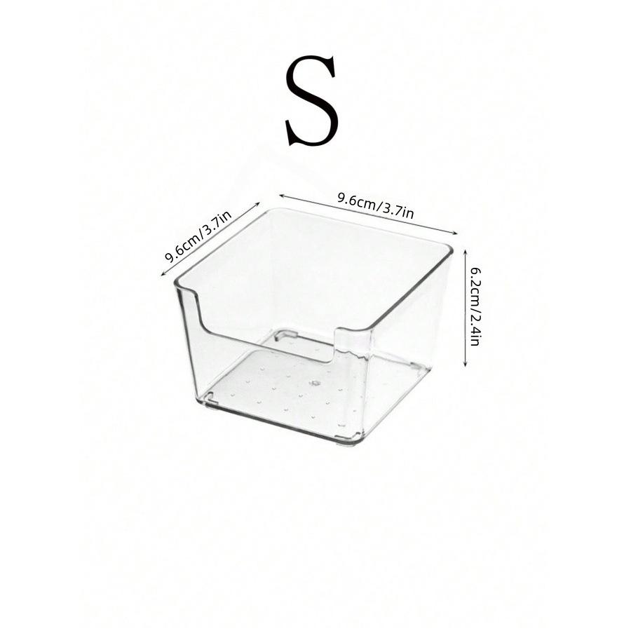 Acrylic Drawer Divider & Cosmetic Organizer Set - Transparent Desktop Storage Box