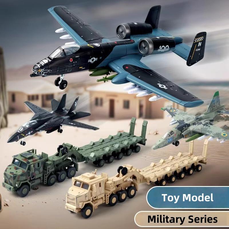 1:72 Creative Military Series Building Blocks New Attack Aircraft Fighter Transport Vehicle M-Track Model Toys For Boy Xmas Gift