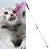 Funny Bright Color Paper Pet Cat Kitten Tease Rod Wand Play Interactive Toy