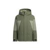 Colorblock Down Sports Jacket For Winter Unisex Outerwear Army-Green H23090