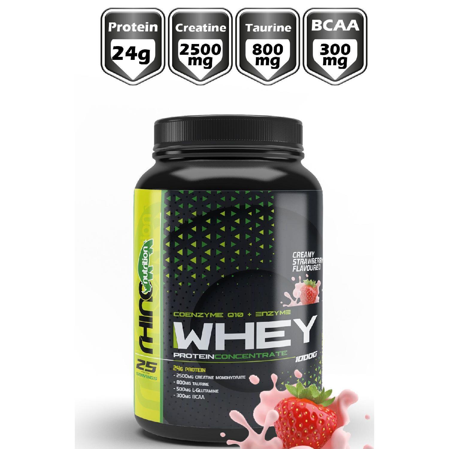 

Whey Protein Powder - 1000gr - Strawberry Flavored