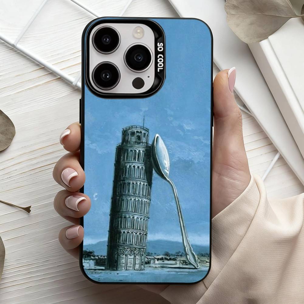 

R-Rene M-Magritte A-Art Phone Case For iPhone17,16,15,14,13,12,11 Plus,Pro Max Black Candy silver phone case iPhone17promax