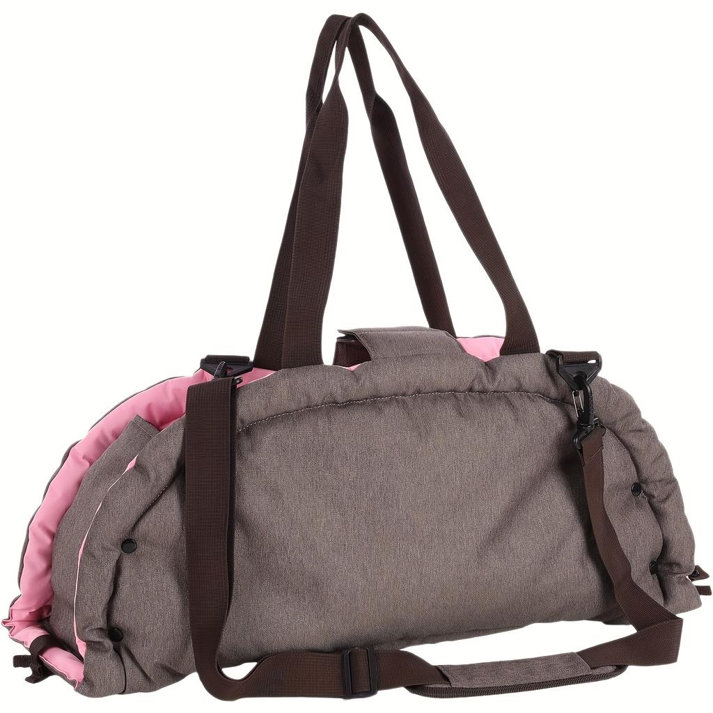 Paw Sauvy Two In One Pet Bed Travel Bag Portable Foldable Dog Soft Scratch Resistant Leash Hook Camping Outdoor Daily Travel Use