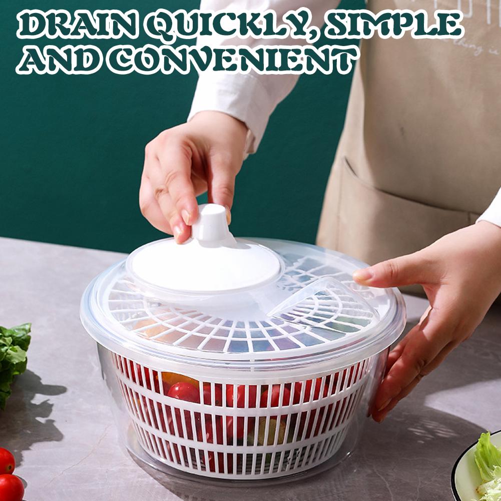 3 Liters Fruit And Vegetable Spinners Large Capacity Veggie Fruit Washing Strainer Kitchen Supplies