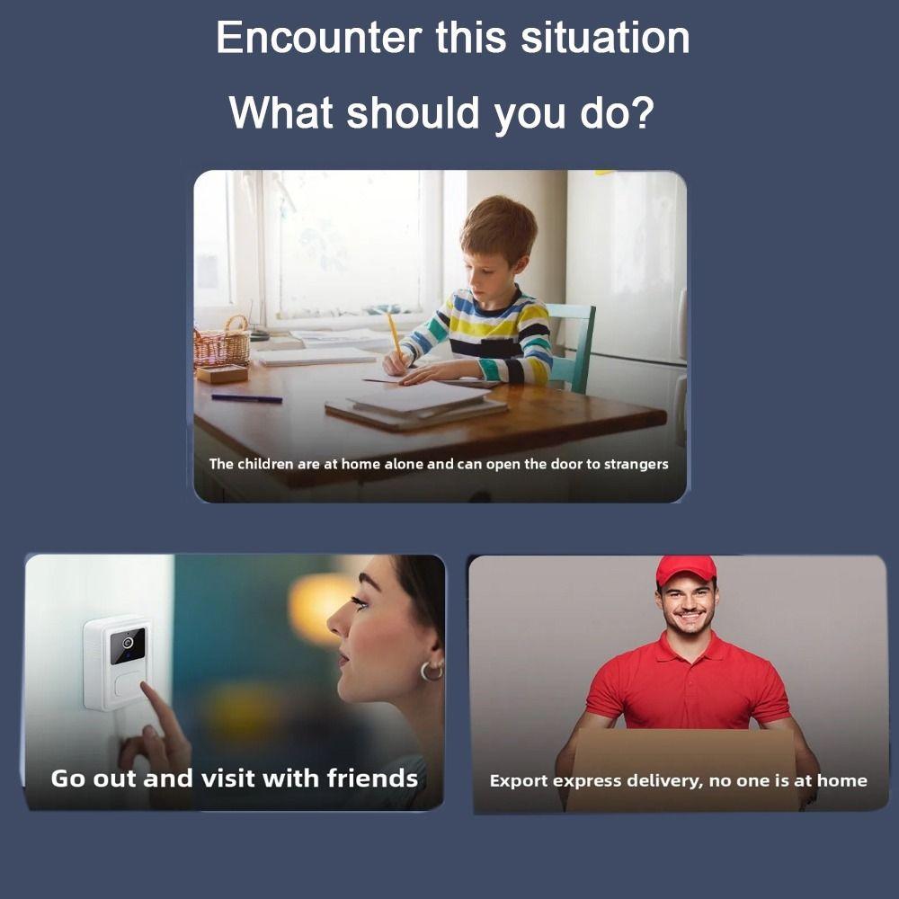 Self-Adhesive Tuya Video Doorbell Low-power Video Intercom Bell Wireless Doorbell Outdoor Security