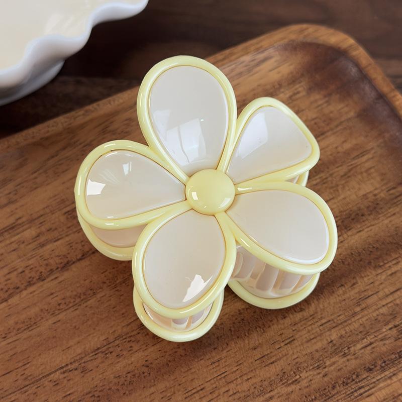

Летний кремовый цвет цветок заколка для волос для женщины девушки милая заколка пластиковая шпилька краб баретт женские модные аксессуары для волос
