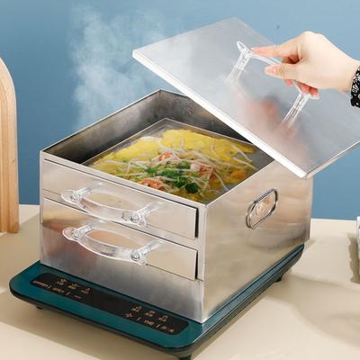 Quick Cook Tiered Rice Roll Steamer With Food Grade Stainless Steels Top Open Design Ideal For Healthy Morning Meals