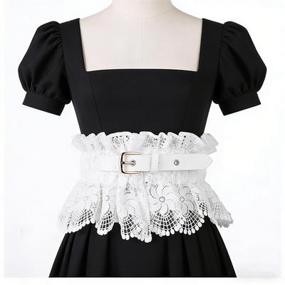 Lace Belt Elastic Elastic Lace Belt Wide Waist Band Fashionable Fashion Waist Belt For Skirt Dress Shirt