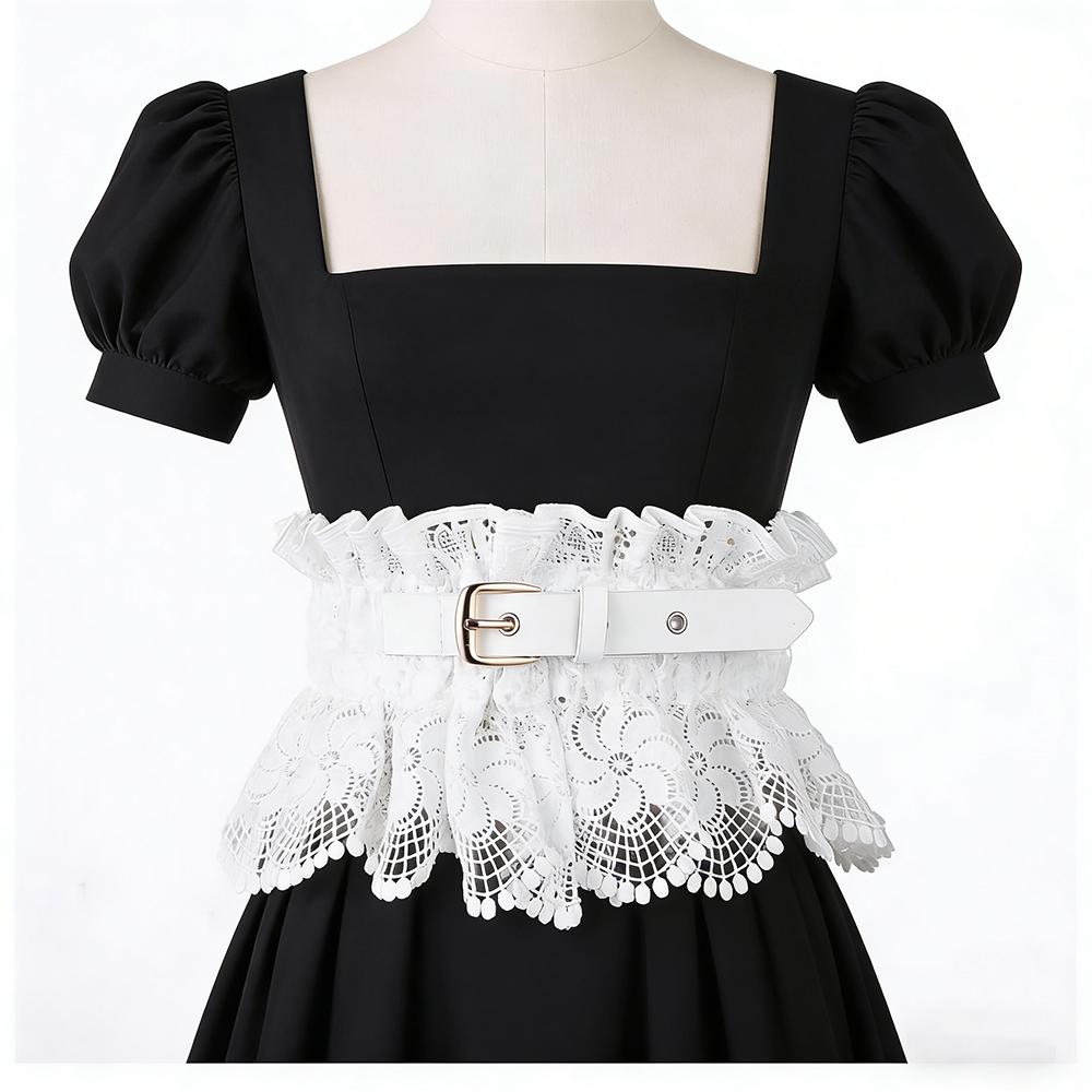 Lace Belt Elastic Elastic Lace Belt Wide Waist Band Fashionable Fashion Waist Belt For Skirt Dress Shirt