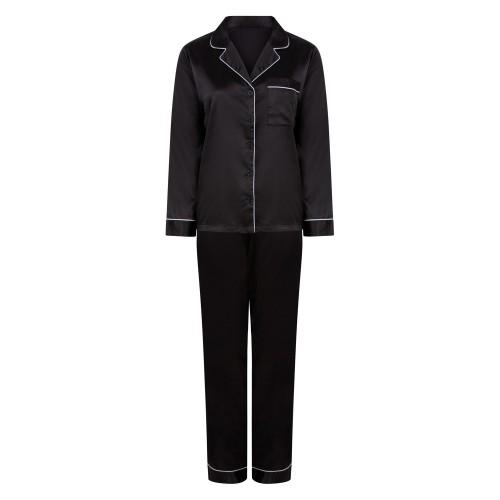 Towel City Womens/Ladies Satin Long Pyjama Set