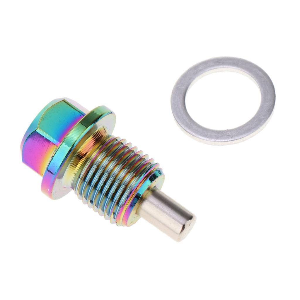 Aluminum Alloy Magnetic Oil Drain Plug Screw Nut for Engine Oil Pan Car Maintenance Solution