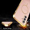 For Samsung Galaxy A26 5G Phone Case Carbon Fiber Textured Electroplated TPU Back Cover