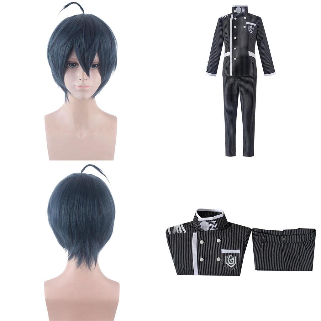 Danganronpa V3 Saihara Shuichi Cosplay Costume Exquisite School Uniform With Wig