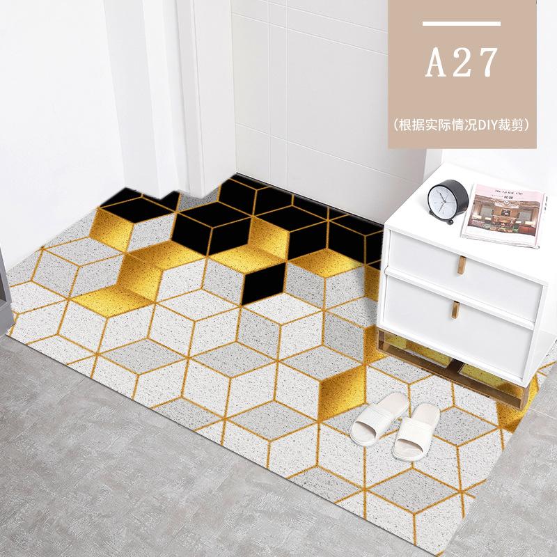 

Nordic Cut Printed Doormat Carpet Home PVC Silk Loop Floor Entrance Mats Carpet Living Room Bedroom Bathroom Non-Slip Door Mats 140X160CM