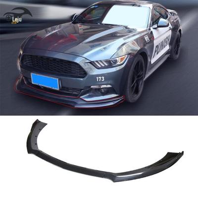 Τριών Τμημάτων Μπροστινό Lip Body Kit Γυαλιστερό Μαύρο για Ford Mustang 2015-2017