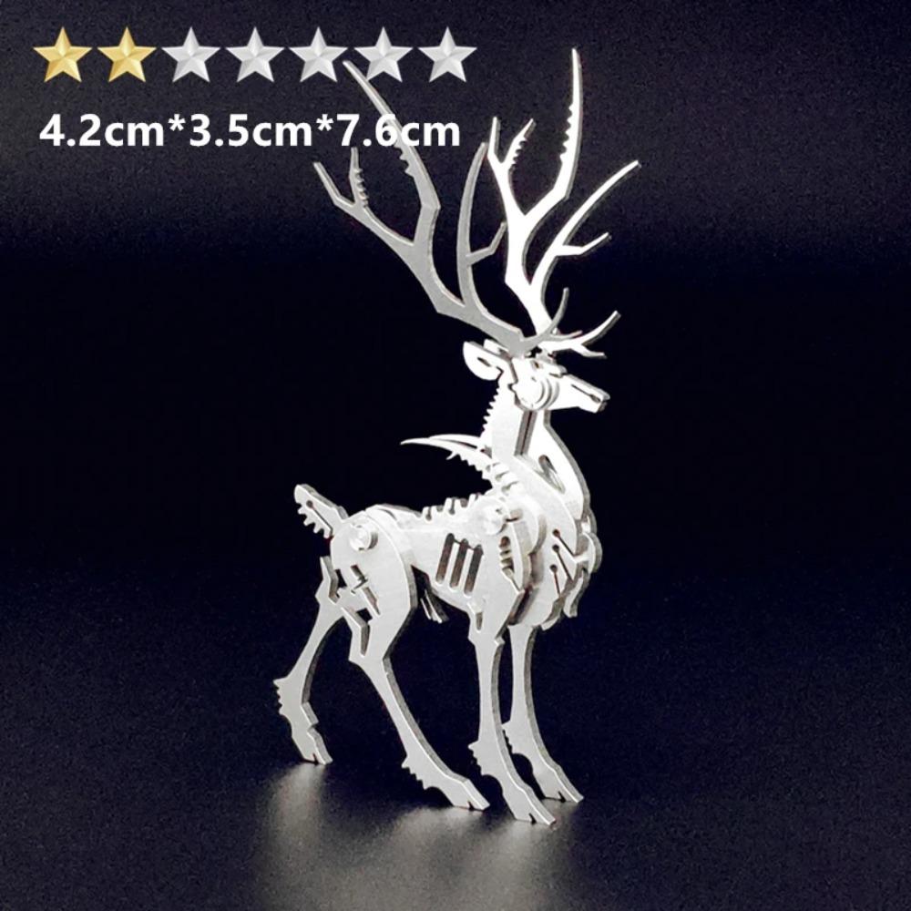 Microworld 3D Metal Animal Puzzle Games Steel Warcraft DIY Kits Detachable Jigsaw Birthday Gifts Toys For Home Decorative