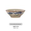 Vintage Ink Wash Ceramic Dòulì Noodle Bowl - High-Footed Underglaze Tableware for a High-End, Unique Feel.
