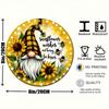 Vintage Sunflower Metal Wall Art with Bees 8 Inch Round Sign for Home Garden Kitchen Office Decor Holiday Gift