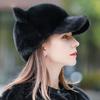 Whole Mink Hat for Women Winter Korean Cute Girls Versatile Fur Warm Cat's Ears (Steamed Cat-ear Shaped Bread) Fur Hat