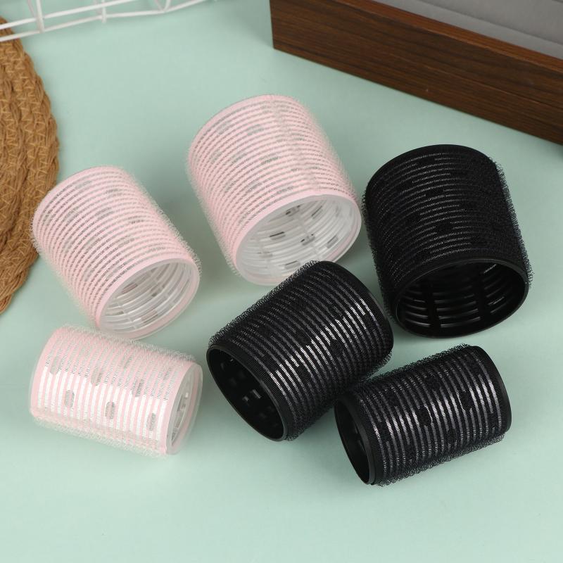 Set da 8 Pezzi di Bigodini Neri Grigio con Nucleo in Alluminio Extra Large, Multiple Misure, Velcro, Jumboo, per Frangia ad Aria, Magic Sleep Curl Bar 60mm