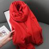 Winter Women's Red Imitation Cashmere Scarf High End Annual Meeting Scarf  Soft Temperament  Versatile Warm Shawl for Men