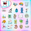 50 Experimental Device Stickers, Physics and Chemistry Equipment, Cartoon Stickers, Pharmacist Chemical Equations, Personal Stickers