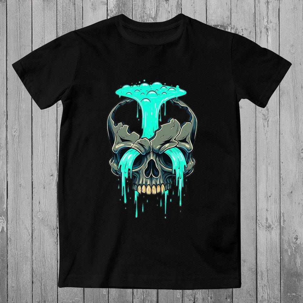 

Creative Skull TShirt Soul Explosion Boiling Punk Street Trend Pure Cotton Original Large Size HipHop Trendy Brand TShirt S