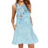 Women's Fashion Beach Dress Sleeveless Round Neck Floral Print Dress