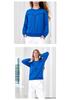 Winter 2026 Women's Lace Trim Round Neck Loose Hoodie with Hollow Design
